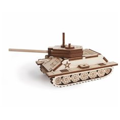 Сборная деревянная модель Конструктор из дерева "Армия России" Танчик Т-34