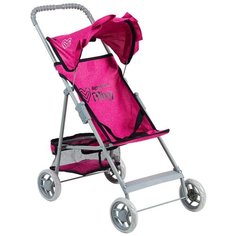 Детская игрушечная прогулочная коляска-трость Amidea для кукол Mixy 8008 с козырьком и корзинкой Buggy Boom