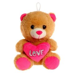Мягкая игрушка "Мишутка с сердцем", цвет розовый (1 шт.) Pro Market