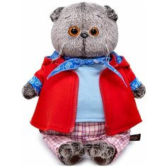 Мягкая игрушка «Басик в красной куртке и брюках в клетку», 22 см Budi Basa Collection