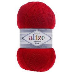 Пряжа для вязания Alize "Lanagold 800", цвет: 390 вишня, 800 м, 100 г, 5 шт
