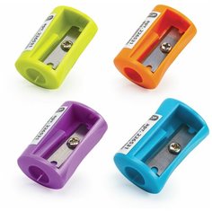 Точилка пифагор, без контейнера, пластиковая, ассорти, 226531