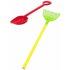 Игрушки для песочницы для снега Грабли детские веерные + Лопатка пластиковая 50 см красная Zebratoys