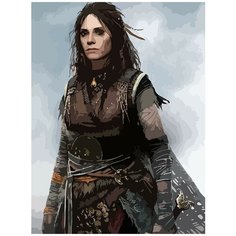 Картина по номерам на холсте Игра God of War Ragnarok Фрея - 6223 В 30x40