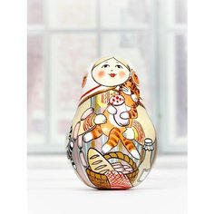 Неваляшка игрушка детская музыкальная для малышей 9 см Орнамент