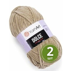 Пряжа YarnArt Dolce (Дольче) - 2 мотка Цвет: 798 серо-бежевый 100% микрополиэстер 100г 120м
