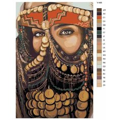 Картина по номерам V-496 "Восточная красавица", 70x110 см Brushes Paints