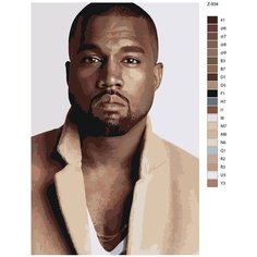Картина по номерам Z-934 "Канье Уэст" 70x110 Brushes Paints