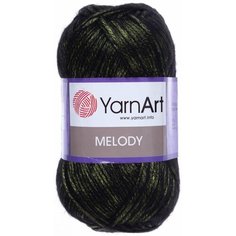 Пряжа Yarnart Melody зеленый (898), 9%шерсть/21%акрил/70%полиамид, 230м, 100г, 1шт