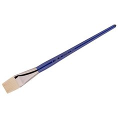 Кисть ГАММА Манеж синтетика №16, плоская, длинная ручка (501016) №16, 1 шт., синий Gamma