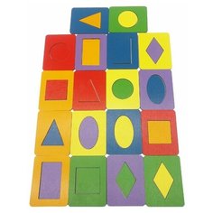 Игра настольная TAU TOY "Дощечки Сегена" 18 элементов, 6 цветов, коробка