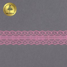 Кружево-трикотаж KRUZHEVO, арт. TBY 1659-1, 30мм, цвет 13 персиковый, уп.27,4м Ideal