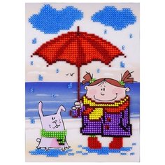 Набор для вышивания бисером Borovsky&Sons Louise, Под дождем, 13*18 см (L614) Brvsk