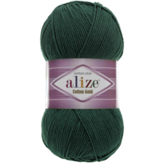 Пряжа Alize Cotton Gold, 55 % хлопок, 45 % акрил, 100 г, 330 м, 1 шт., 426 сосновая зелень