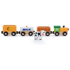 Набор аксессуаров Viga Toys для железной дороги 50821 поезд - ферма (дерево) Vigatoys