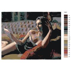 Картина по номерам Y-641 "Репродукция картины Фабиана Переса - С письмом" 80x100 Brushes Paints
