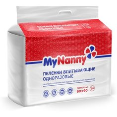 Пеленки впитывающие одноразовые «My Nanny» Эконом Лайт, 60*90, 30 шт Med Mil