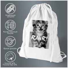 Сумка для обуви CoolPodarok Rawr! Котенок