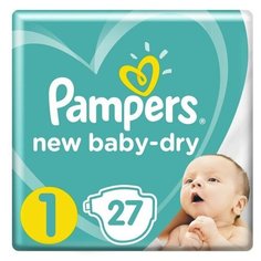 Подгузники Pampers New Baby-Dry (2-5 кг), 27 шт Leosco