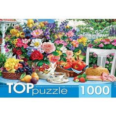 Пазлы "Toppuzzle. Летний натюрморт и шляпа", 1000 элементов
