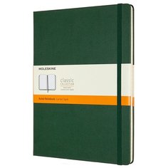 Блокнот Moleskine Classic XLarge QP090K15 19х25 см, 96 листов в линейку, твердая обложка, зеленый
