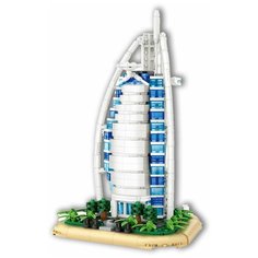 Конструктор LOZ mini Отель Бурдж-эль-Араб 962 детали NO. 1029 Burj AI Arab MiniBlock