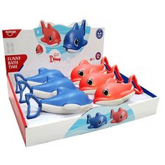 Игрушка для ванной Huanger Дельфин заводной (HE8030), голубой/розовый