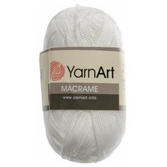 Пряжа "Macrame Макраме" 100% полиэстер 130м/90гр (154 белый) Yarn Art