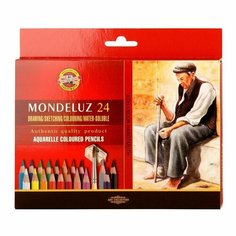 Карандаши цветные акварельные Koh-I-Noor Mondeluz Old Man шестигранные 24 цвета (3711024003KZ)