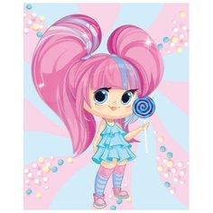 Алмазная мозаика для детей «Девочка с леденцом» 20х25 см Школа талантов