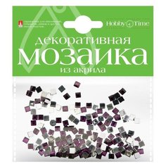 Мозаика декоративная из акрила 4Х4 ММ,200 ШТ, фиолетовый Hobby Time