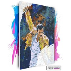 Картина по номерам на холсте Freddie Mercury, 80 х 120 см Красиво Красим