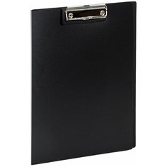 Папка-планшет с крышкой Staff (А4, до 90 листов, пластик) черный, 10шт. (229221)