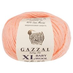 Пряжа GAZZAL Baby Wool XL, 20 % шерсть, 40 % мериносовая шерсть, 20 % кашемир, 40 % акрил, 50 г, 100 м, 1 шт., 834 персик