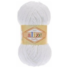 Пряжа Alize Softy, 50 г, 115 м, 1 шт., 55 белый