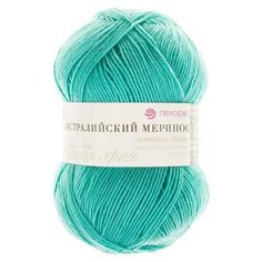 Пряжа Пехорка Австралийский меринос, 95 % мериносовая шерсть, 5 % акрил, 100 г, 400 м, 5 шт., 581 светлый изумруд