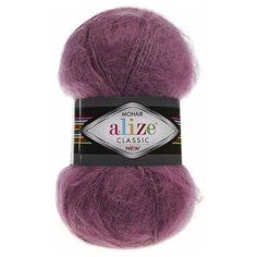 Пряжа Alize Mohair classic, 24 % шерсть, 25 % мохер, 51 % акрил, 100 г, 200 м, 5 шт., 169 вишневый