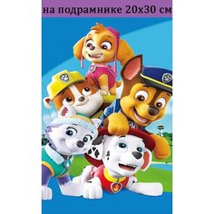 Алмазная мозаика на подрамнике 20х30 Щенячий патруль, алмазная живопись 30х20, 30*20, Наборы с круглыми стразами полная выкладка Стиль для Дома
