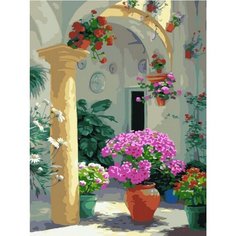 Картина по номерам Внутренний дворик 40х50 см Hobby Home