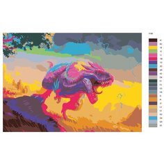 Картина по номерам Y-84 " Тираннозавр АРТ- Динозавр " 50х70 Brushes Paints