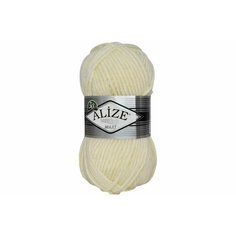 Пряжа ALIZE "Superlana maxi" 100гр. 100м. 5 шт (75% акрил, 25%шерсть) ТУ 599 слоновая кость