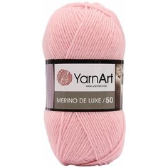 Пряжа YarnArt "Merino de Lux" 100 г, 280 м (50 % шерсть, 50 % акрил), 5 шт, розовый