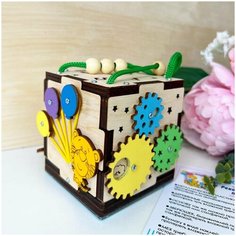 Кубик деревянный для детей бизикуб развивающий Busyboard Okt