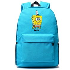 Рюкзак Губка Боб (Sponge Bob) голубой №4 Noname