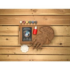 3D картина по номерам Медуза коллекция Морские животные, подарочный набор для творчества, многослойное панно из дерева Sam Craft
