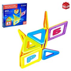 Магнитный конструктор Magical Magnet, 20 деталей, детали матовые Unicon