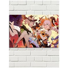 Картина по номерам игра Honkai impact - 8888 Г 60x40