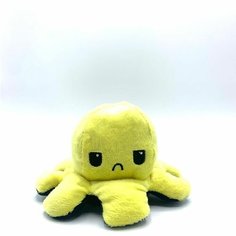 Мягкая игрушка/ Игрушка антистресс/ Осьминожка вывернушка/ Игрушка двусторонняя/ Осьминог перевертыш, цвет Черно-желтый Osminog
