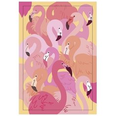 Школа талантов Алмазная мозаика на подрамнике с полным заполнением «Розовые фламинго», 20х30 см