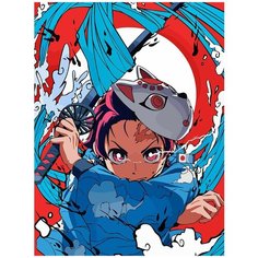 Картина по номерам на холсте аниме клинок рассекающий демонов - 7123 В 30x40